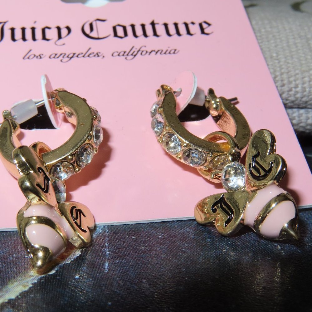 Pink Bumblebee Earrings (NWOT) - Juicy Couture ❧